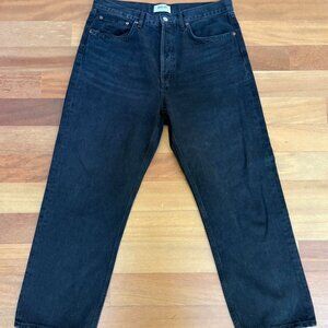 AGOLDE Black Straight Leg Jeans